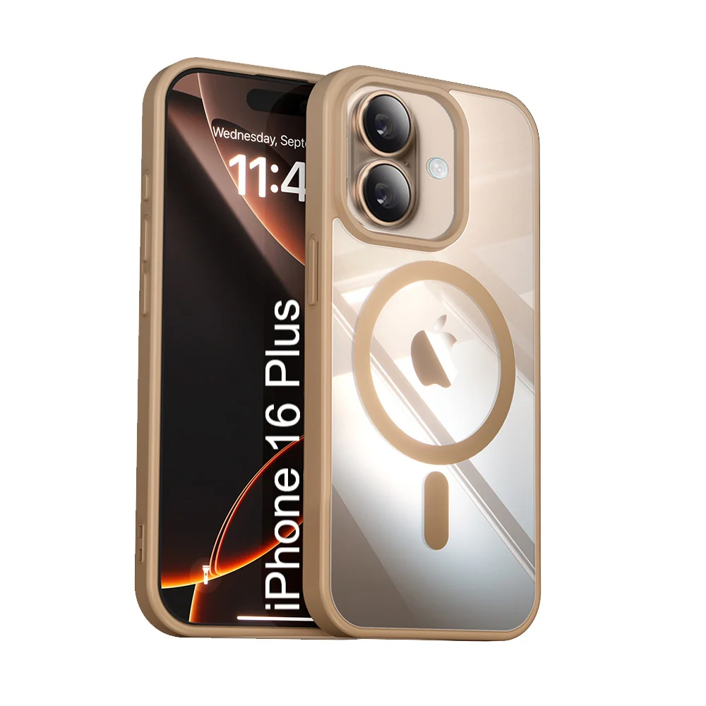 LuxuryKase Mag-Safe Compatible Transparent Back Case with Shockproof Bumper | Raised Camera Protection | Slim Fit Design | Wireless Charging Support For iPhone & Samsung Series - Image 58