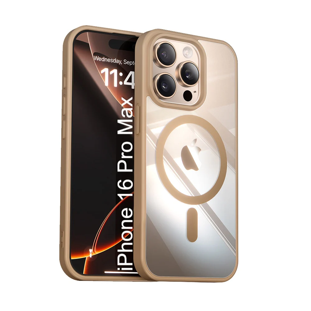 LuxuryKase Mag-Safe Compatible Transparent Back Case with Shockproof Bumper | Raised Camera Protection | Slim Fit Design | Wireless Charging Support For iPhone & Samsung Series - Image 68
