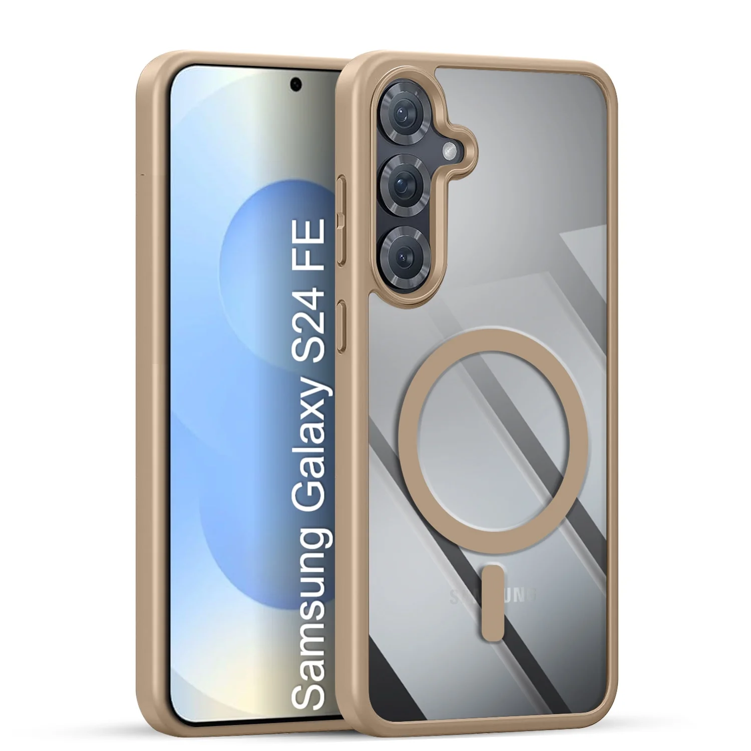 LuxuryKase Mag-Safe Compatible Transparent Back Case with Shockproof Bumper | Raised Camera Protection | Slim Fit Design | Wireless Charging Support For iPhone & Samsung Series - Image 78