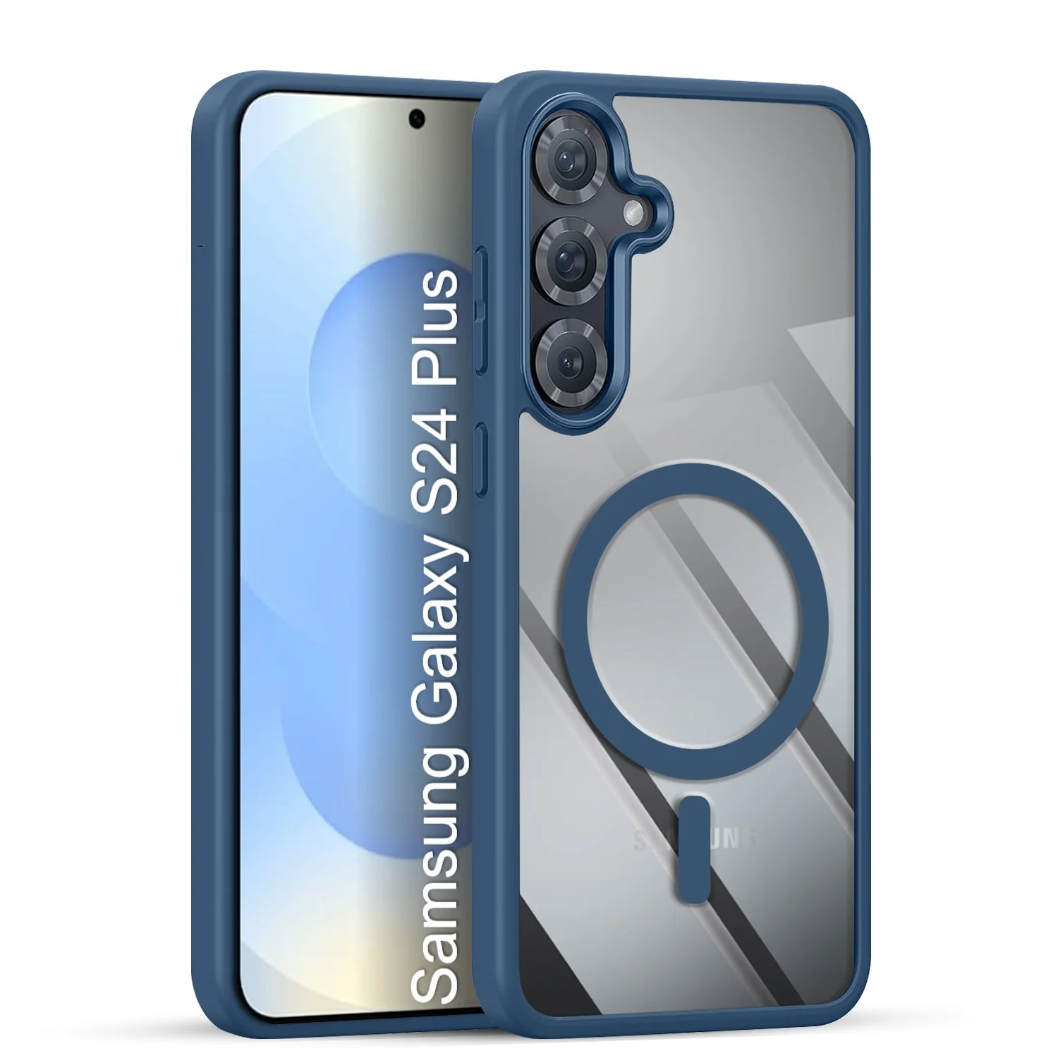 LuxuryKase Mag-Safe Compatible Transparent Back Case with Shockproof Bumper | Raised Camera Protection | Slim Fit Design | Wireless Charging Support For iPhone & Samsung Series - Image 81