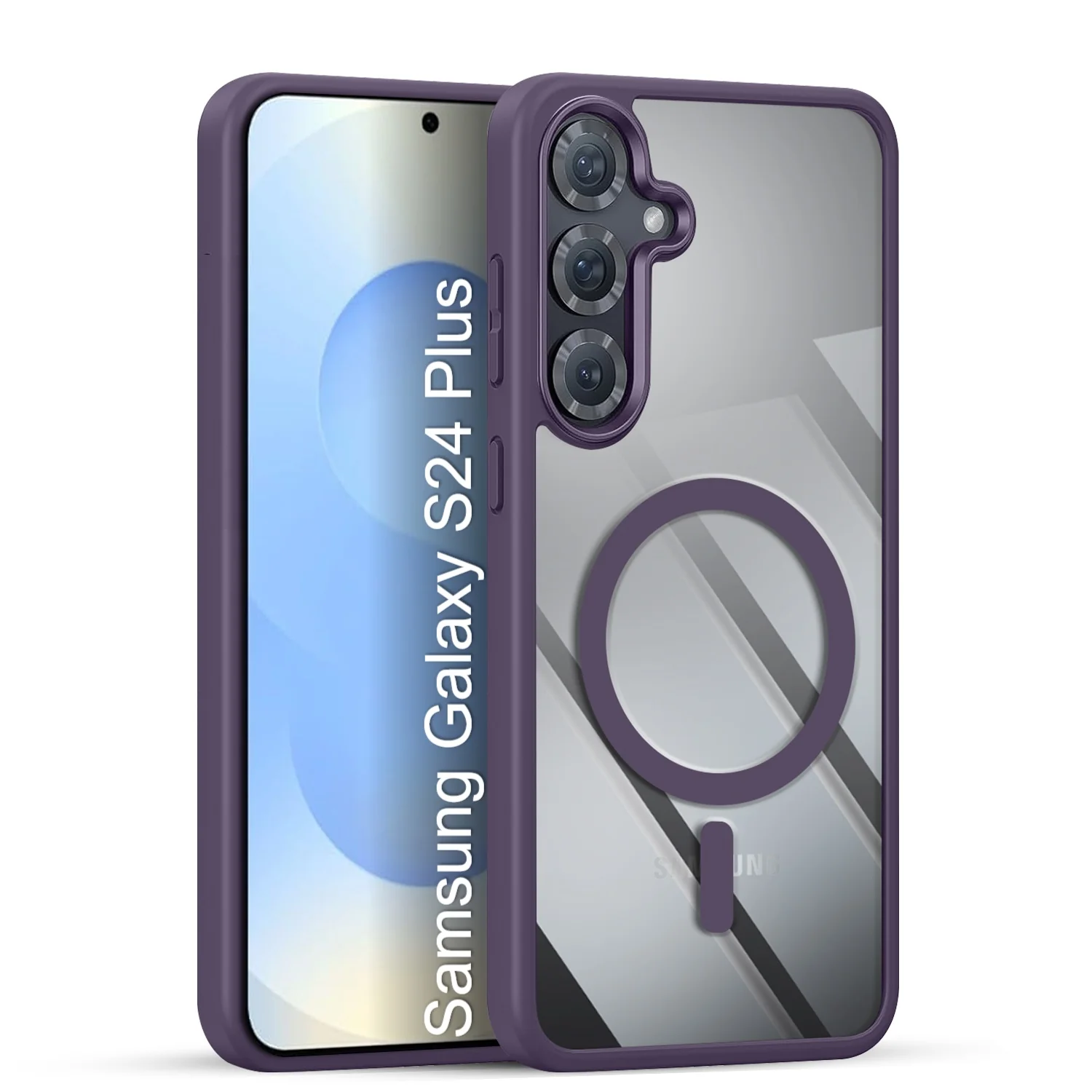 LuxuryKase Mag-Safe Compatible Transparent Back Case with Shockproof Bumper | Raised Camera Protection | Slim Fit Design | Wireless Charging Support For iPhone & Samsung Series - Image 84