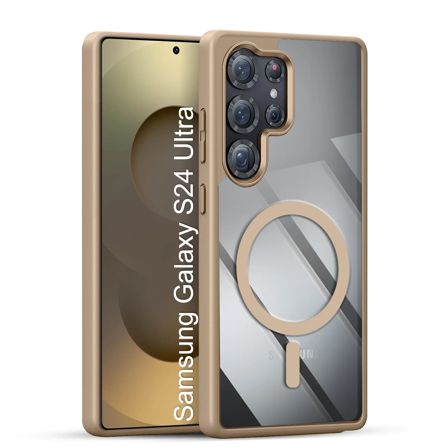 LuxuryKase Mag-Safe Compatible Transparent Back Case with Shockproof Bumper | Raised Camera Protection | Slim Fit Design | Wireless Charging Support For iPhone & Samsung Series - Image 88
