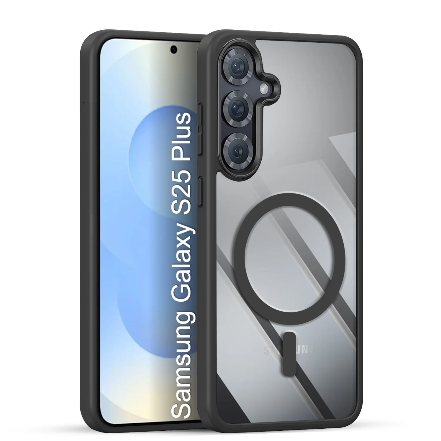 LuxuryKase Mag-Safe Compatible Transparent Back Case with Shockproof Bumper | Raised Camera Protection | Slim Fit Design | Wireless Charging Support For iPhone & Samsung Series - Image 90