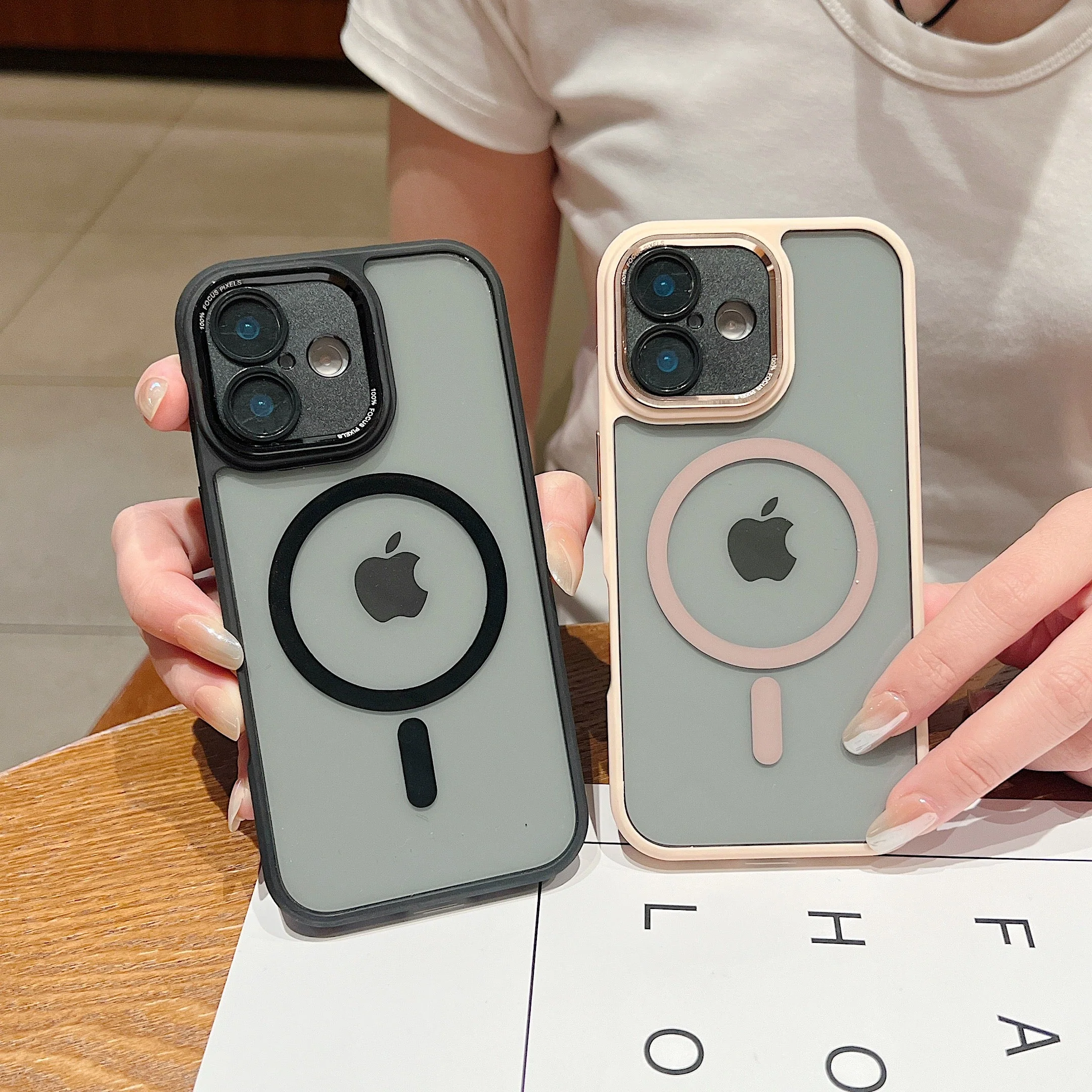 LuxuryKase Magnetic Clear Shockproof Case | MagSafe Compatible | Transparent Hard Back Cover with Full Camera Protection | Anti-Yellowing For iPhone Series - Image 2