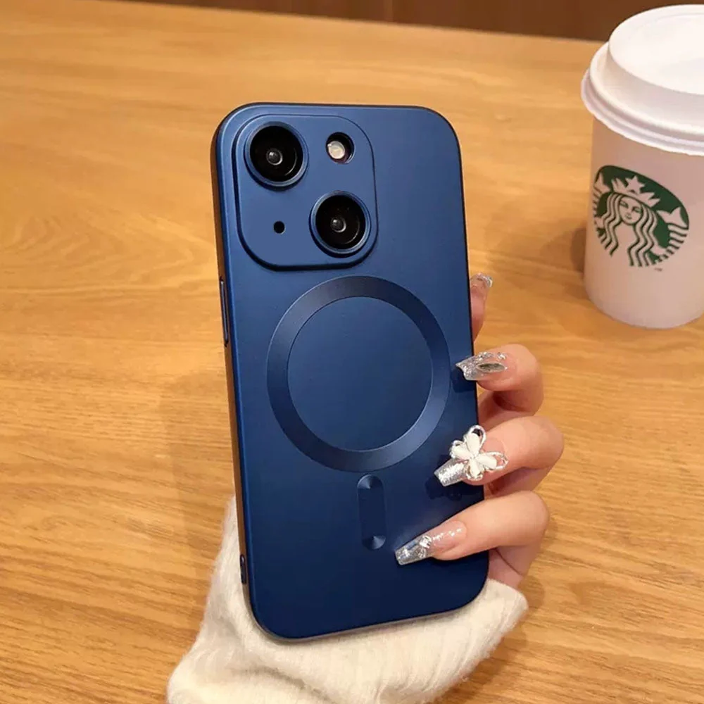 LuxuryKase Premium Mag-Safe Case | Shockproof & Anti-Scratch Cover | Soft Silicone with Wireless Charging | Camera Lens Guard For iPhone - Image 14