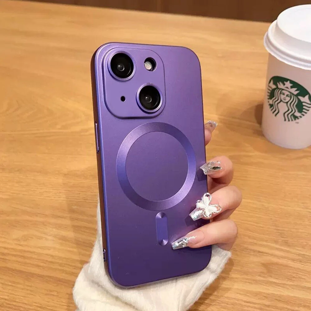 LuxuryKase Premium Mag-Safe Case | Shockproof & Anti-Scratch Cover | Soft Silicone with Wireless Charging | Camera Lens Guard For iPhone - Image 16