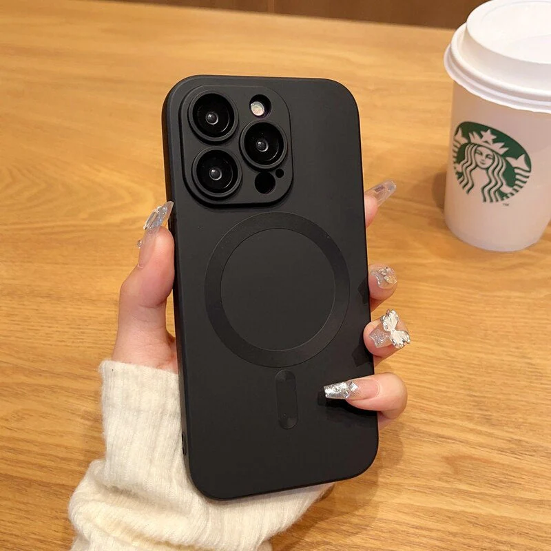 LuxuryKase Premium Mag-Safe Case | Shockproof & Anti-Scratch Cover | Soft Silicone with Wireless Charging | Camera Lens Guard For iPhone - Image 4