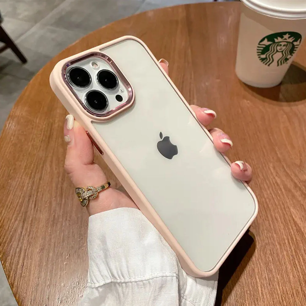 LuxuryKase Metal Camera Protection Transparent Shockproof Armor Case Cover For Iphone - Image 24