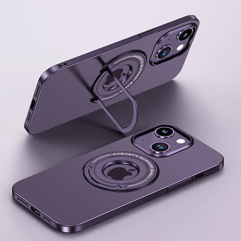 LuxuryKase Premium Magnetic Support Shell Case with Built-in Kickstand for iPhone - Image 17