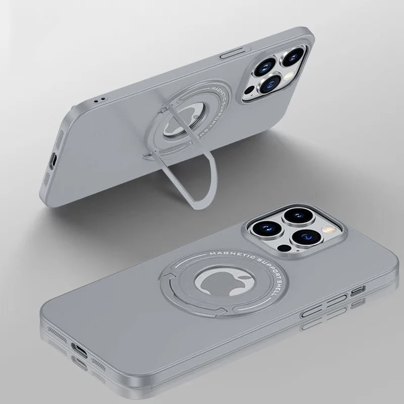 LuxuryKase Premium Magnetic Support Shell Case with Built-in Kickstand for iPhone - Image 33