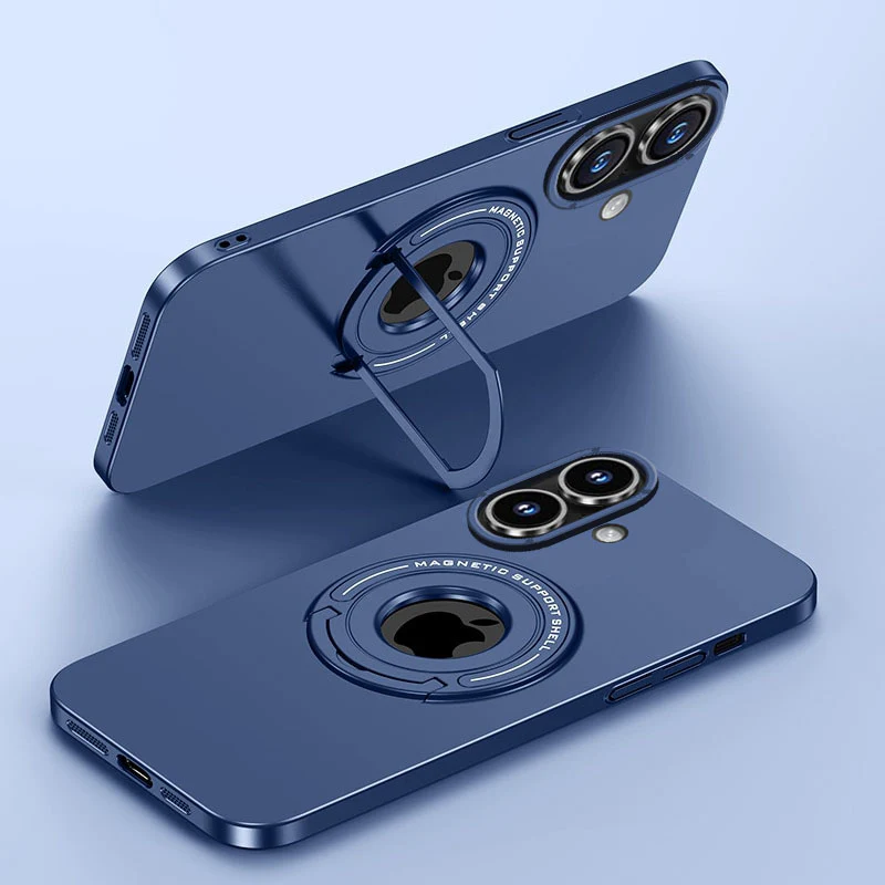 LuxuryKase Premium Magnetic Support Shell Case with Built-in Kickstand for iPhone - Image 35