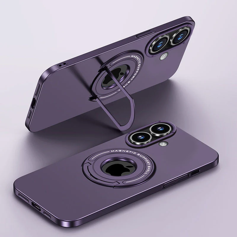 LuxuryKase Premium Magnetic Support Shell Case with Built-in Kickstand for iPhone - Image 36