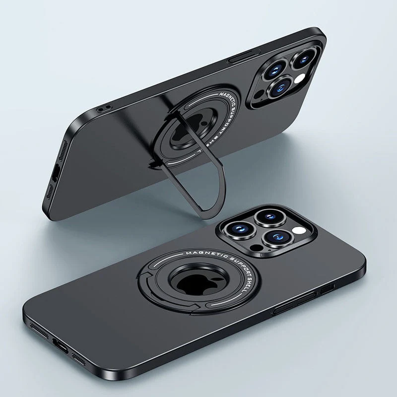 LuxuryKase Premium Magnetic Support Shell Case with Built-in Kickstand for iPhone - Image 5