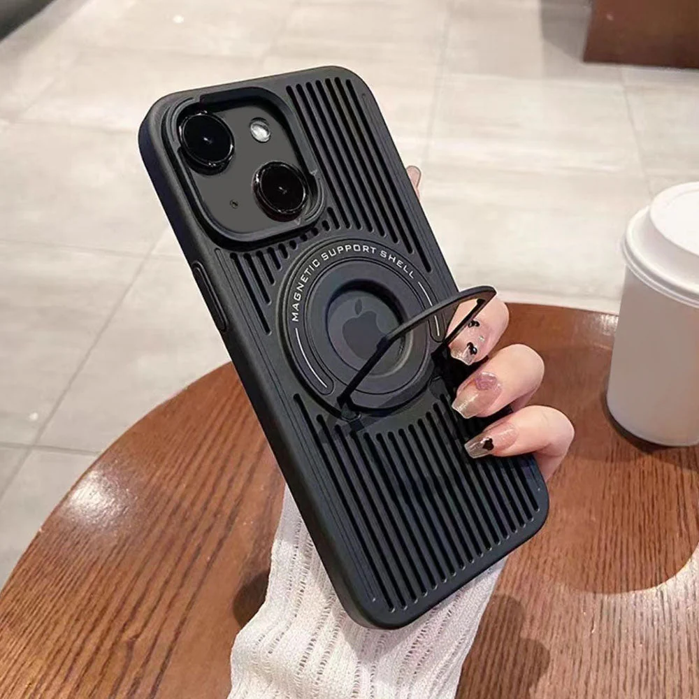 LuxuryKase New Cooling Technology Heat Dissipation Breathable Holder Case Cover for iPhone 11 12 13 14 15 Plus Pro Max - Image 4