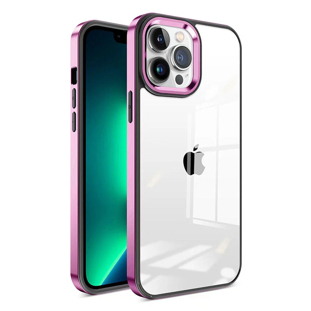 LuxuryKase New Skin 3 in 1 Transparent Plating Shockproof Case Cover For Iphone - Image 23