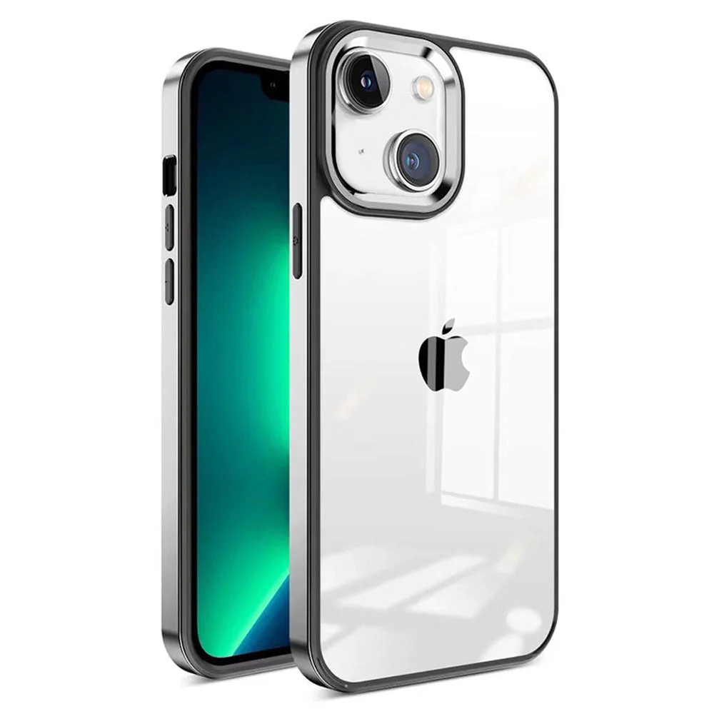 LuxuryKase New Skin 3 in 1 Transparent Plating Shockproof Case Cover For Iphone - Image 24