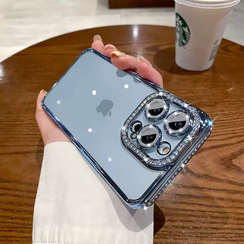 LuxuryKase Plating Glitter Diamond Transparent Shockproof Case For Iphone - Image 14