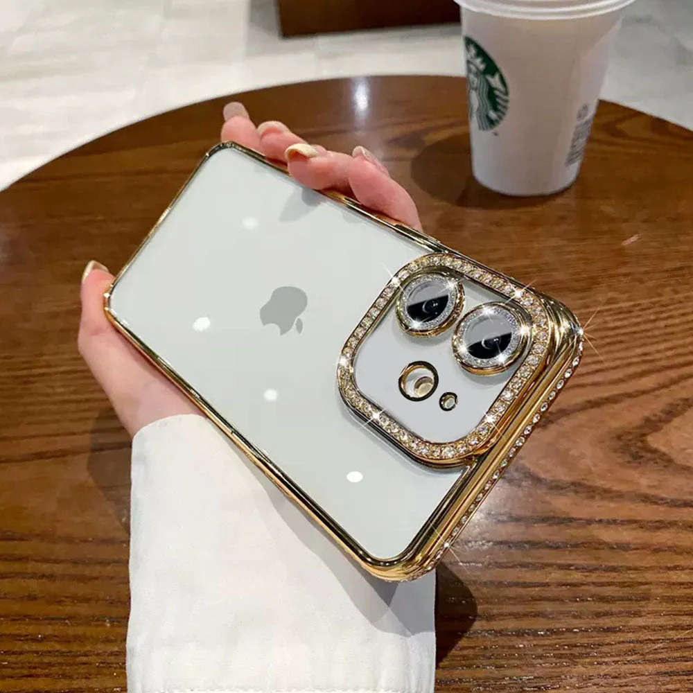 LuxuryKase Plating Glitter Diamond Transparent Shockproof Case For Iphone - Image 16