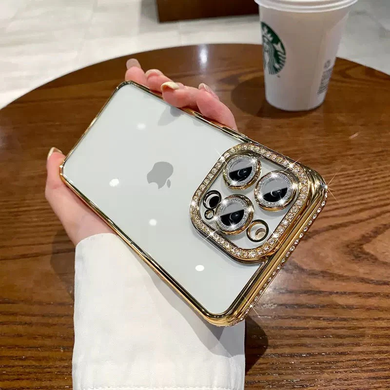 LuxuryKase Plating Glitter Diamond Transparent Shockproof Case For Iphone - Image 17