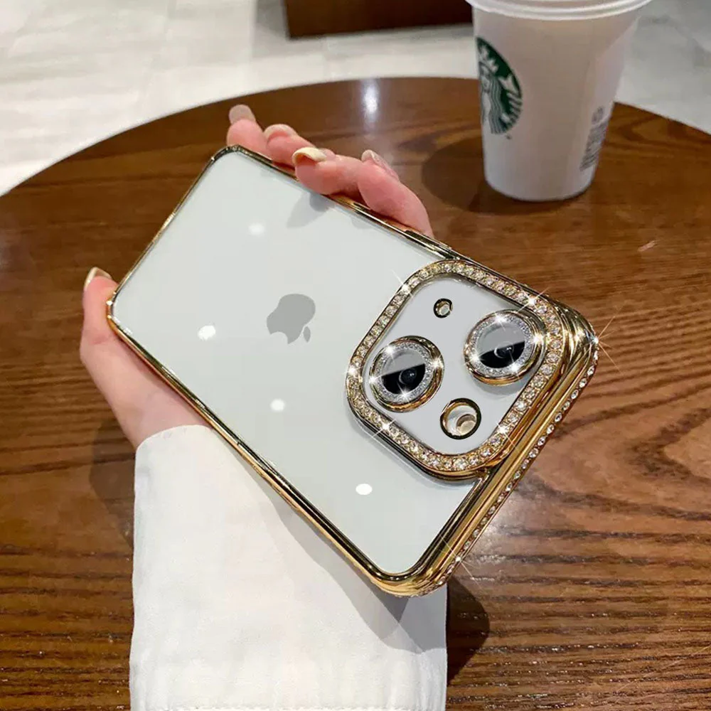 LuxuryKase Plating Glitter Diamond Transparent Shockproof Case For Iphone - Image 18