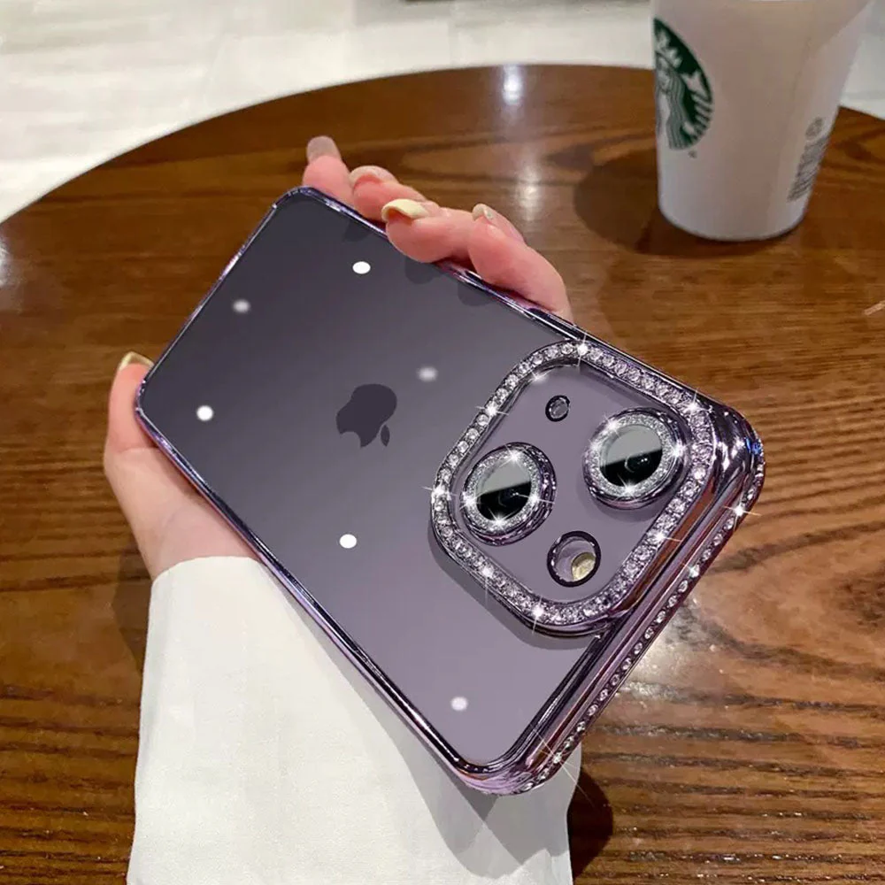 LuxuryKase Plating Glitter Diamond Transparent Shockproof Case For Iphone - Image 21