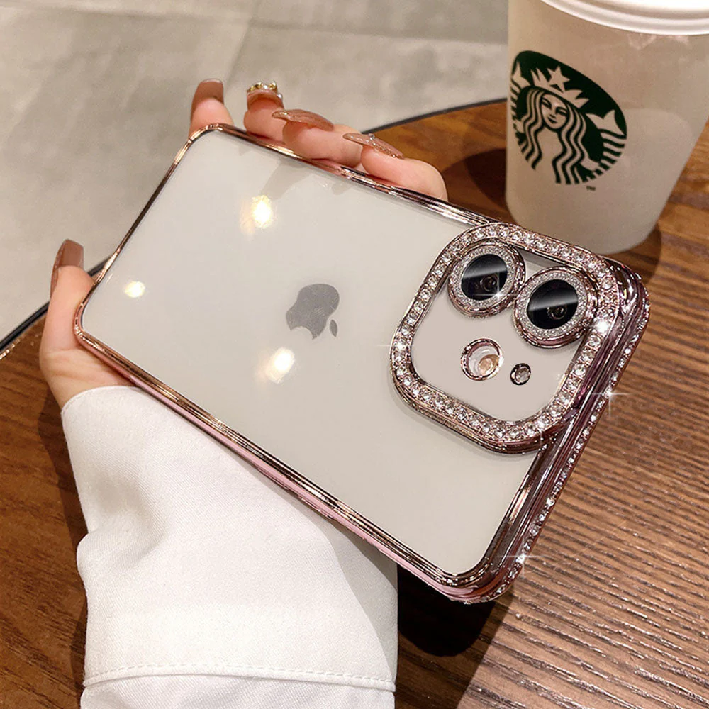 LuxuryKase Plating Glitter Diamond Transparent Shockproof Case For Iphone - Image 22