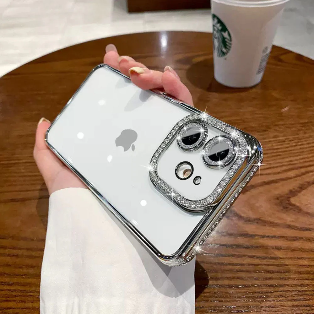 LuxuryKase Plating Glitter Diamond Transparent Shockproof Case For Iphone - Image 25