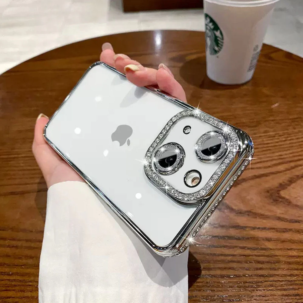 LuxuryKase Plating Glitter Diamond Transparent Shockproof Case For Iphone - Image 27