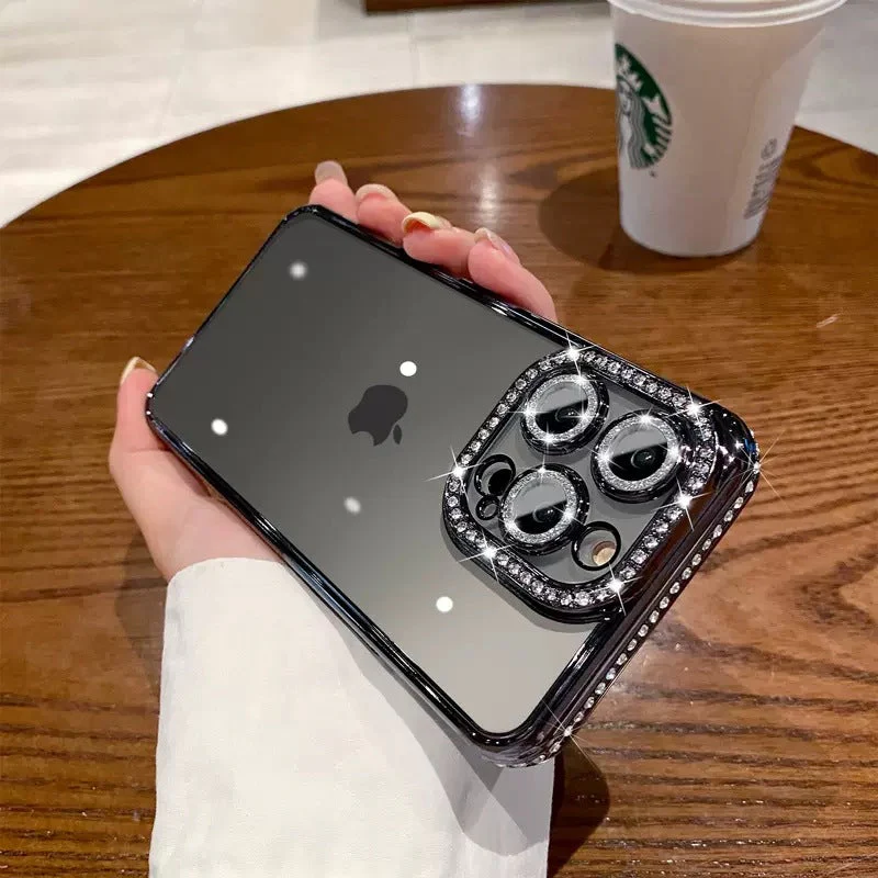 LuxuryKase Plating Glitter Diamond Transparent Shockproof Case For Iphone - Image 4