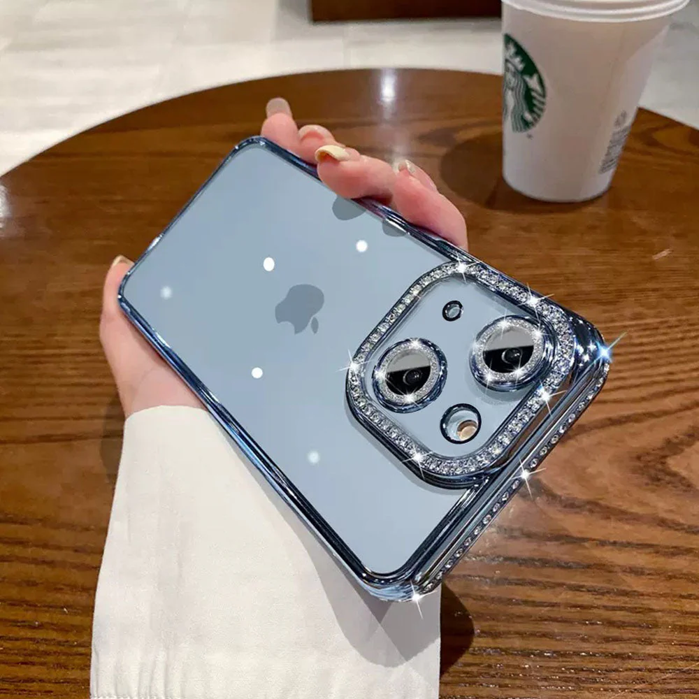 LuxuryKase Plating Glitter Diamond Transparent Shockproof Case For Iphone - Image 4