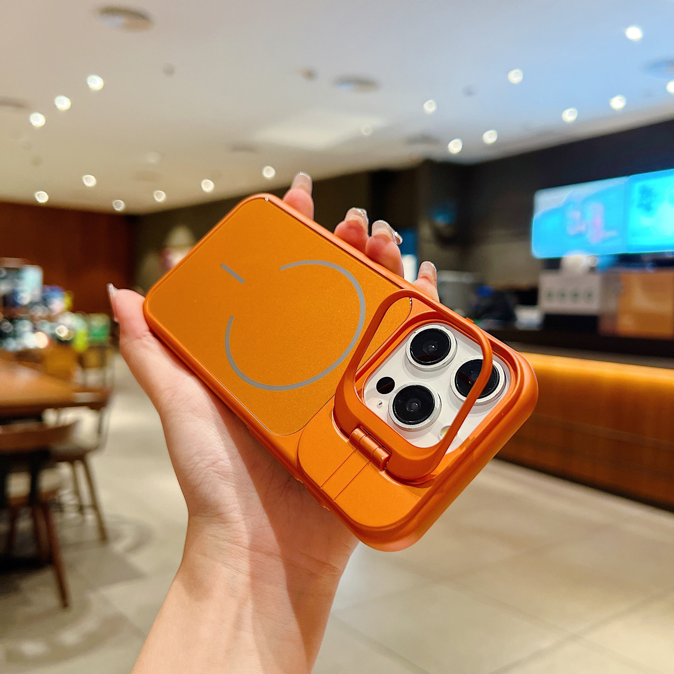 LuxuryKase Premium Glass Case | Built-in Camera Stand | Hard PC & Glass | MagSafe Compatible | Raised Edges for Camera & Screen Protection | Shockproof Design For iPhone - Image 21
