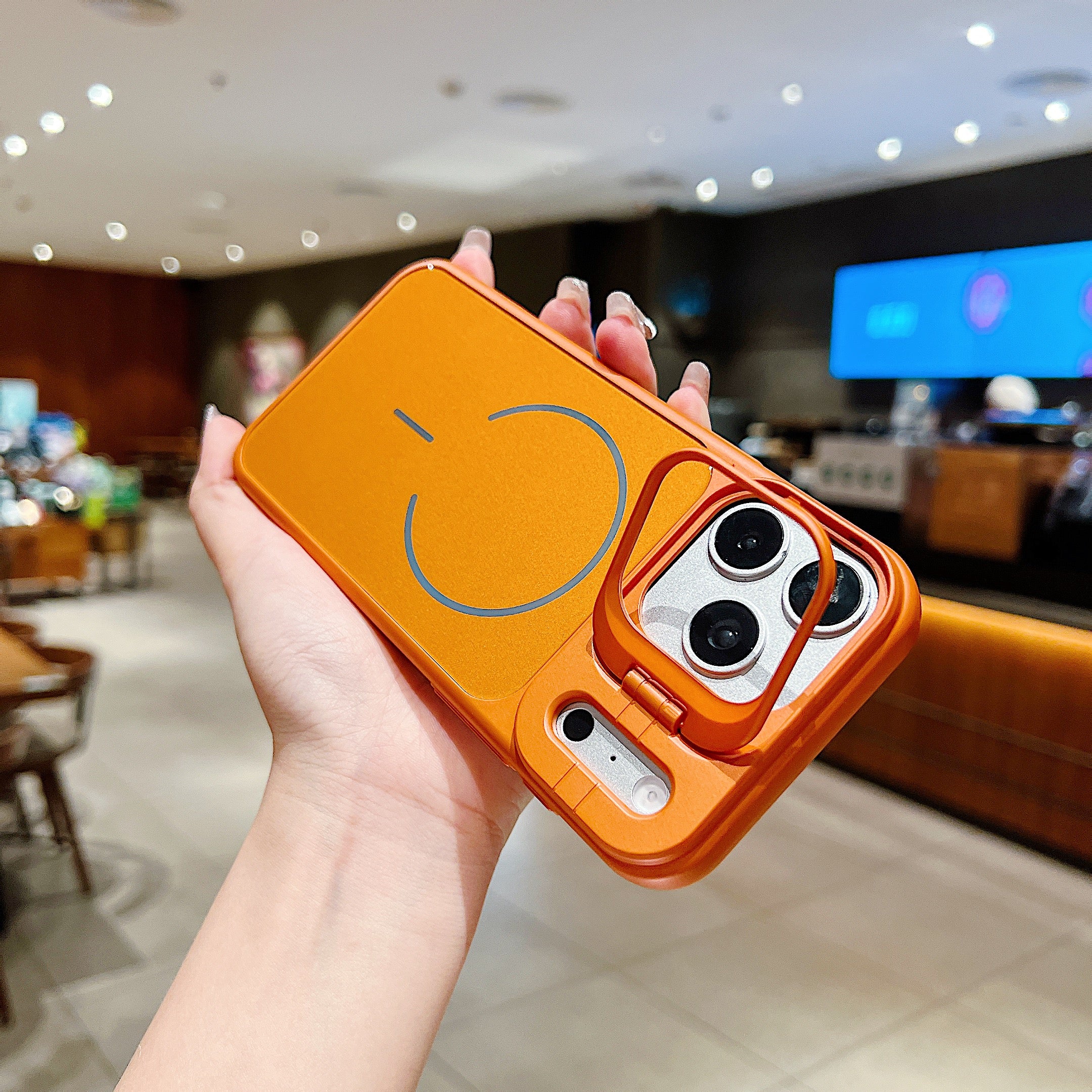 LuxuryKase Premium Glass Case | Built-in Camera Stand | Hard PC & Glass | MagSafe Compatible | Raised Edges for Camera & Screen Protection | Shockproof Design For iPhone - Image 39