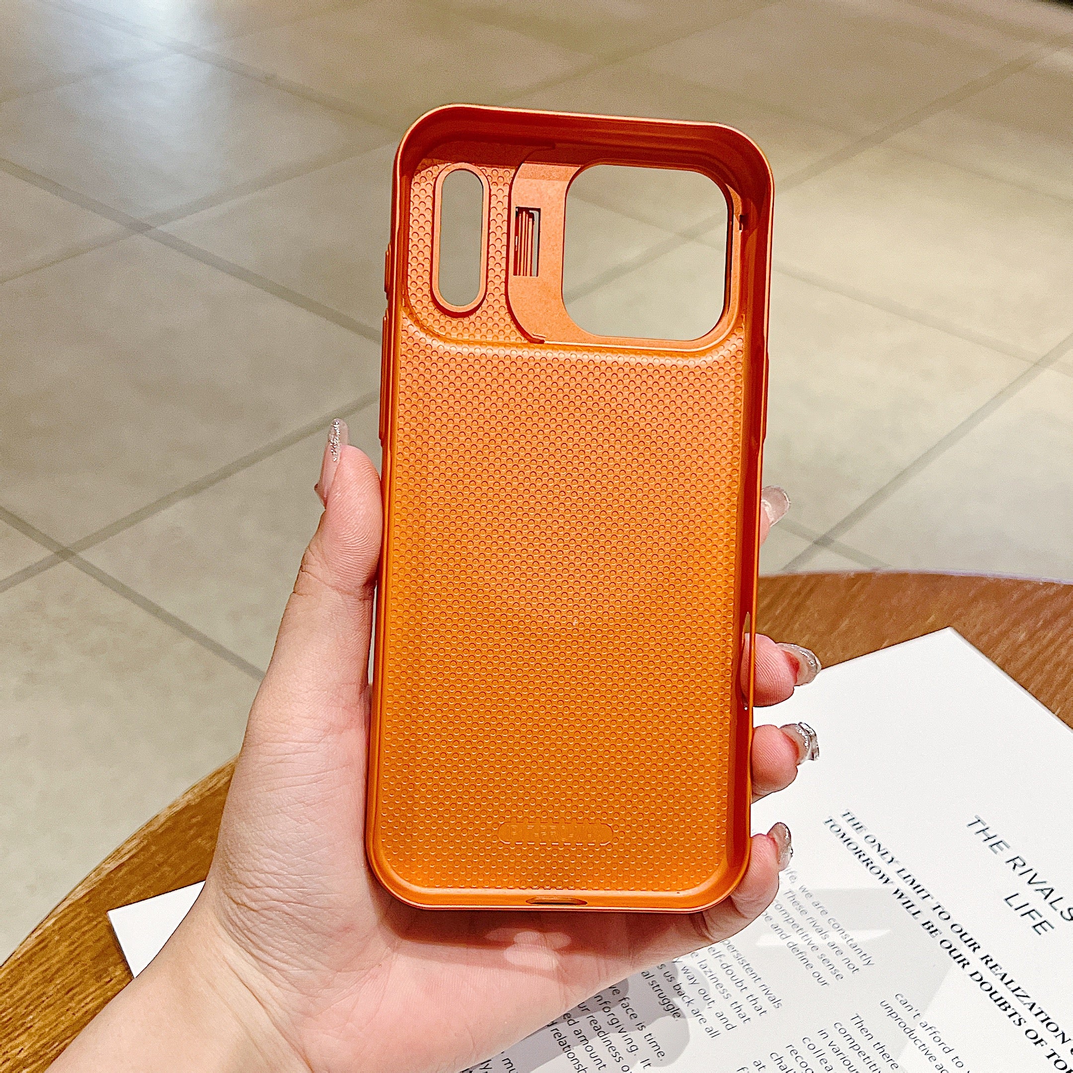 LuxuryKase Premium Glass Case | Built-in Camera Stand | Hard PC & Glass | MagSafe Compatible | Raised Edges for Camera & Screen Protection | Shockproof Design For iPhone - Image 4