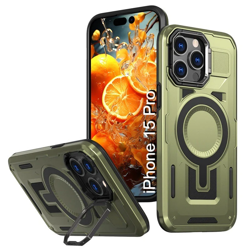 LuxuryKase Rugged Shockproof Magnetic Case with Kickstand | Dual Layer TPU+PC Protection | Mag-Safe Compatible | Camera Guard | Extreme Drop Resistance For iPhone Series - Image 30