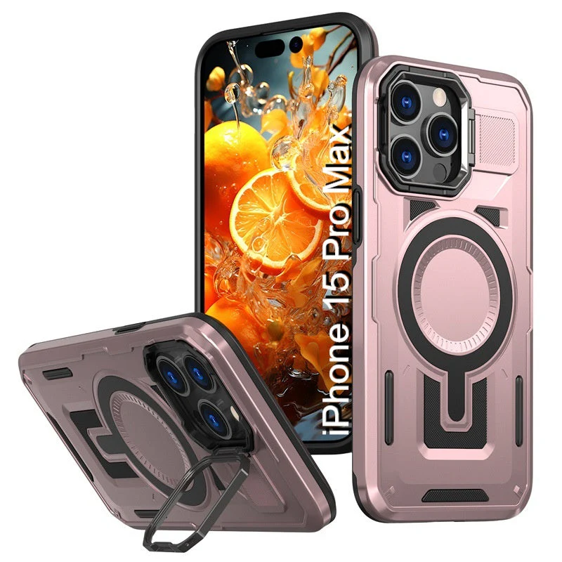 LuxuryKase Rugged Shockproof Magnetic Case with Kickstand | Dual Layer TPU+PC Protection | Mag-Safe Compatible | Camera Guard | Extreme Drop Resistance For iPhone Series - Image 40