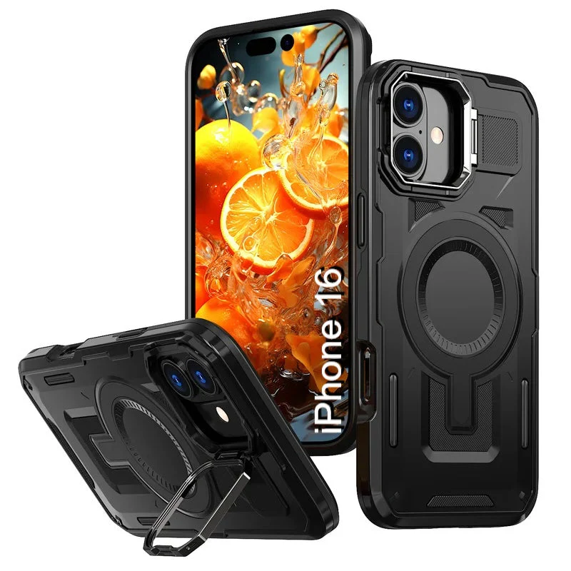LuxuryKase Rugged Shockproof Magnetic Case with Kickstand | Dual Layer TPU+PC Protection | Mag-Safe Compatible | Camera Guard | Extreme Drop Resistance For iPhone Series - Image 42