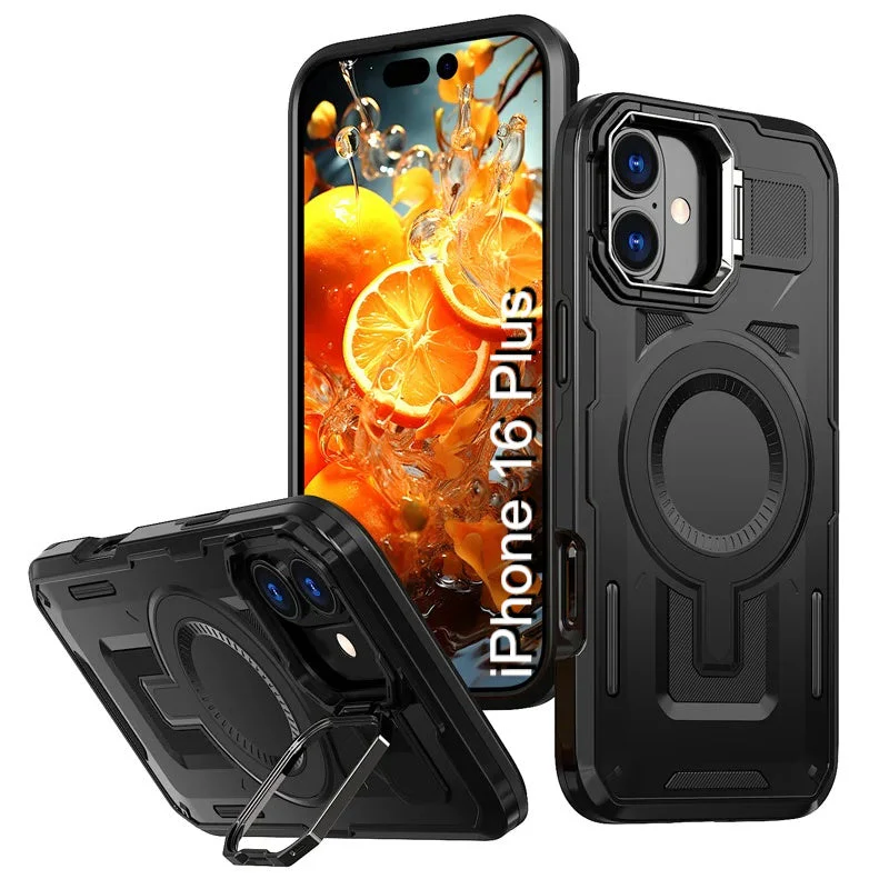 LuxuryKase Rugged Shockproof Magnetic Case with Kickstand | Dual Layer TPU+PC Protection | Mag-Safe Compatible | Camera Guard | Extreme Drop Resistance For iPhone Series - Image 49