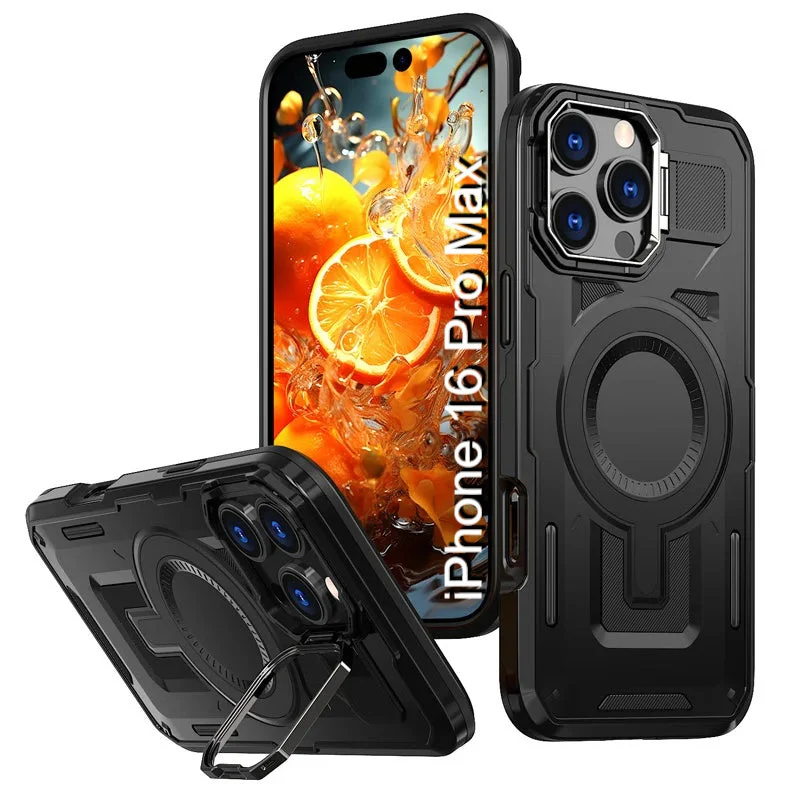 LuxuryKase Rugged Shockproof Magnetic Case with Kickstand | Dual Layer TPU+PC Protection | Mag-Safe Compatible | Camera Guard | Extreme Drop Resistance For iPhone Series - Image 63