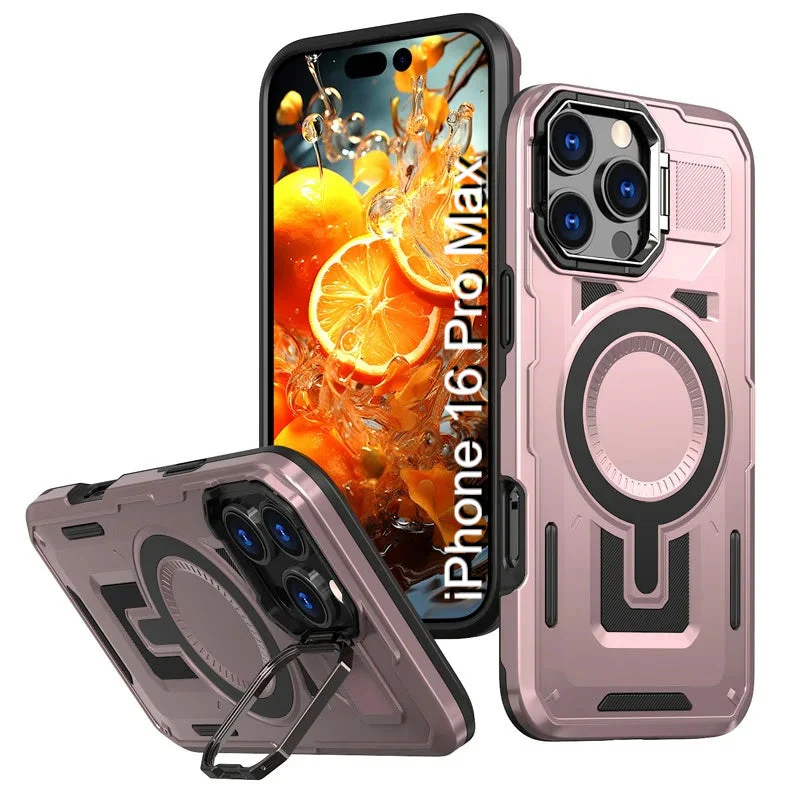 LuxuryKase Rugged Shockproof Magnetic Case with Kickstand | Dual Layer TPU+PC Protection | Mag-Safe Compatible | Camera Guard | Extreme Drop Resistance For iPhone Series - Image 68