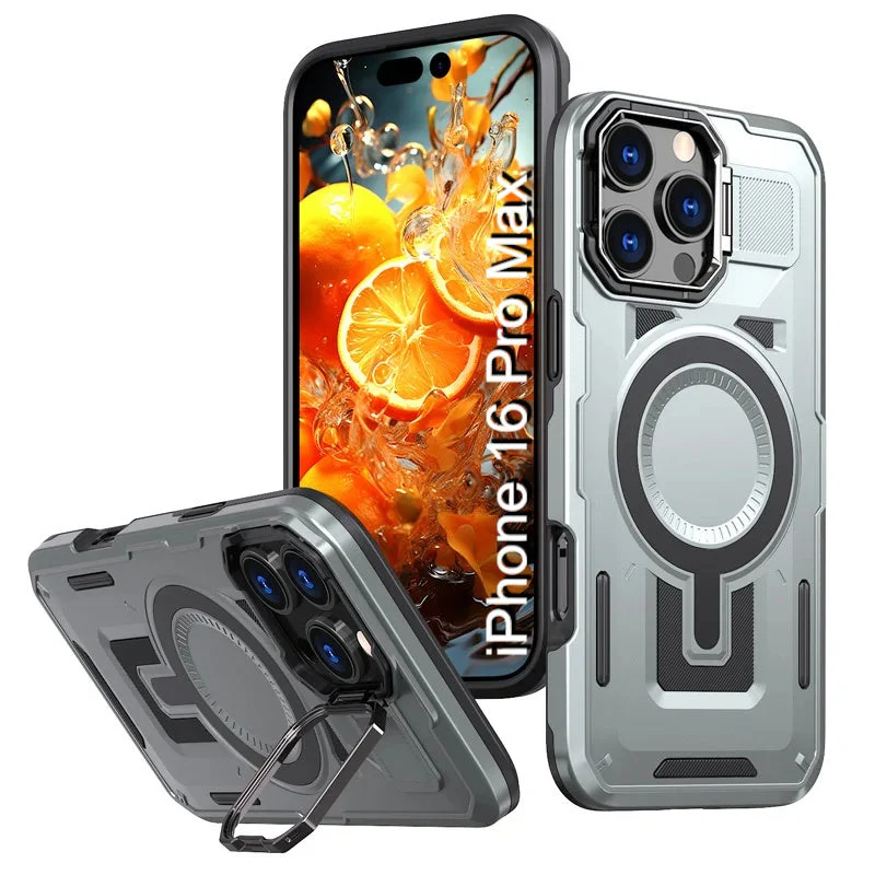 LuxuryKase Rugged Shockproof Magnetic Case with Kickstand | Dual Layer TPU+PC Protection | Mag-Safe Compatible | Camera Guard | Extreme Drop Resistance For iPhone Series - Image 69