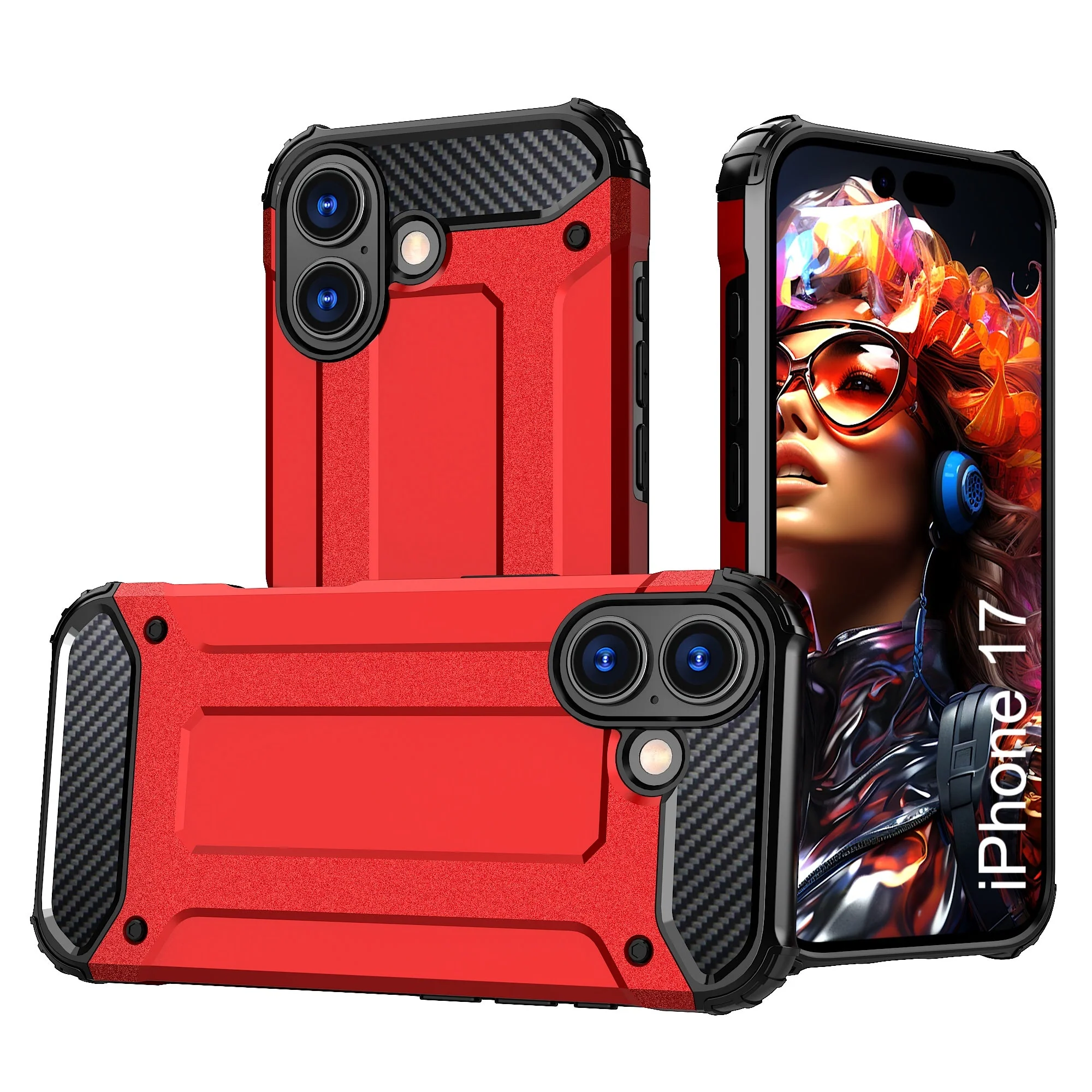 LuxuryKase Rugged TPU+PC Armor Case | Impact-Resistant Design | Anti-Drop Protection | Raised Edges & Precise Cutouts | Heavy Duty Protective Cover - Image 67