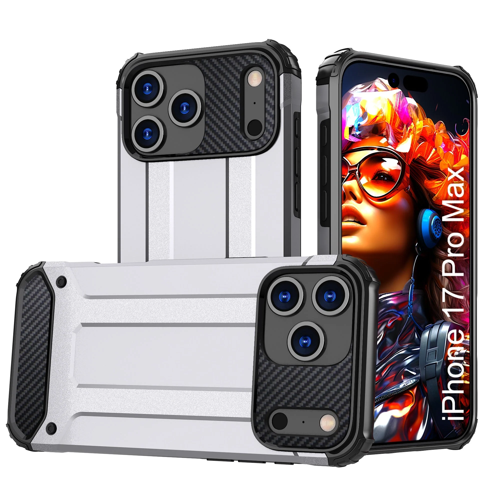 LuxuryKase Rugged TPU+PC Armor Case | Impact-Resistant Design | Anti-Drop Protection | Raised Edges & Precise Cutouts | Heavy Duty Protective Cover - Image 83