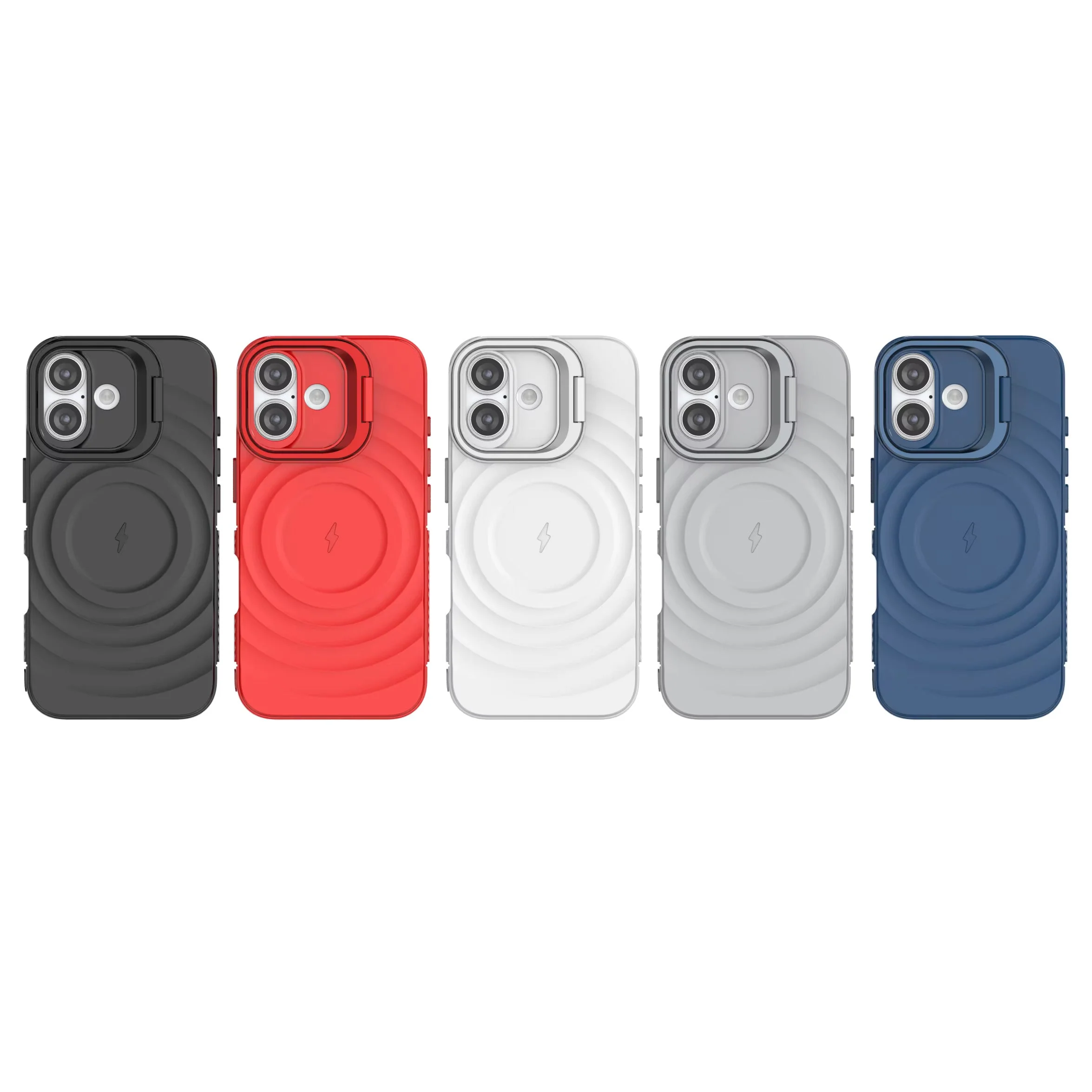 LuxuryKase Shockproof Case with Ripple Pattern | Inner Velvet Fabric Lining | Protective Cover & Wireless Charging Case for iPhone & Samsung Series