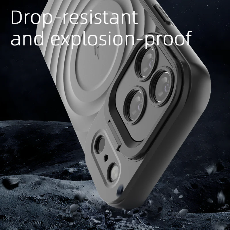 LuxuryKase Shockproof Case with Ripple Pattern | Inner Velvet Fabric Lining | Protective Cover & Wireless Charging Case for iPhone & Samsung Series - Image 2