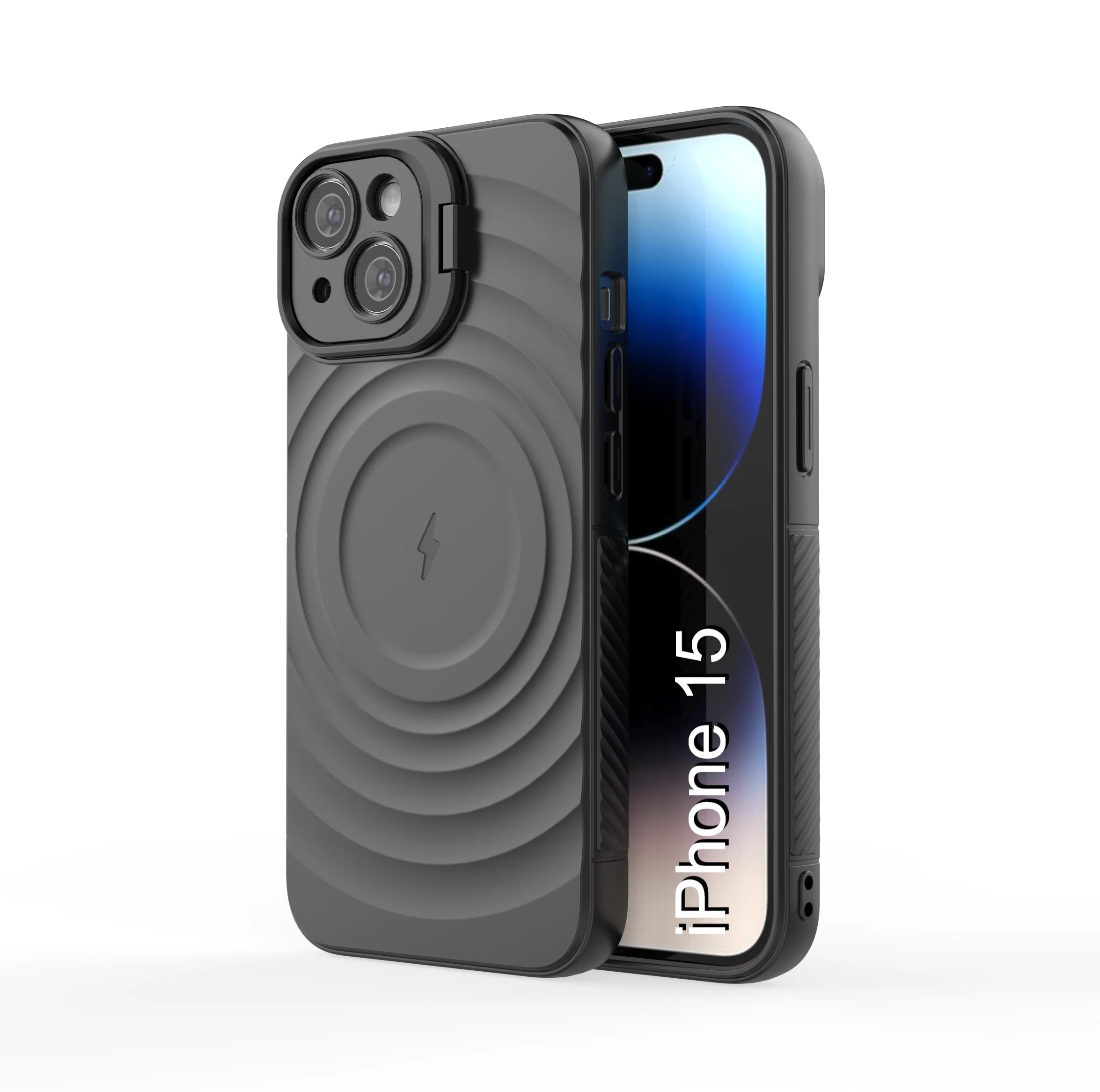 LuxuryKase Shockproof Case with Ripple Pattern | Inner Velvet Fabric Lining | Protective Cover & Wireless Charging Case for iPhone & Samsung Series - Image 34