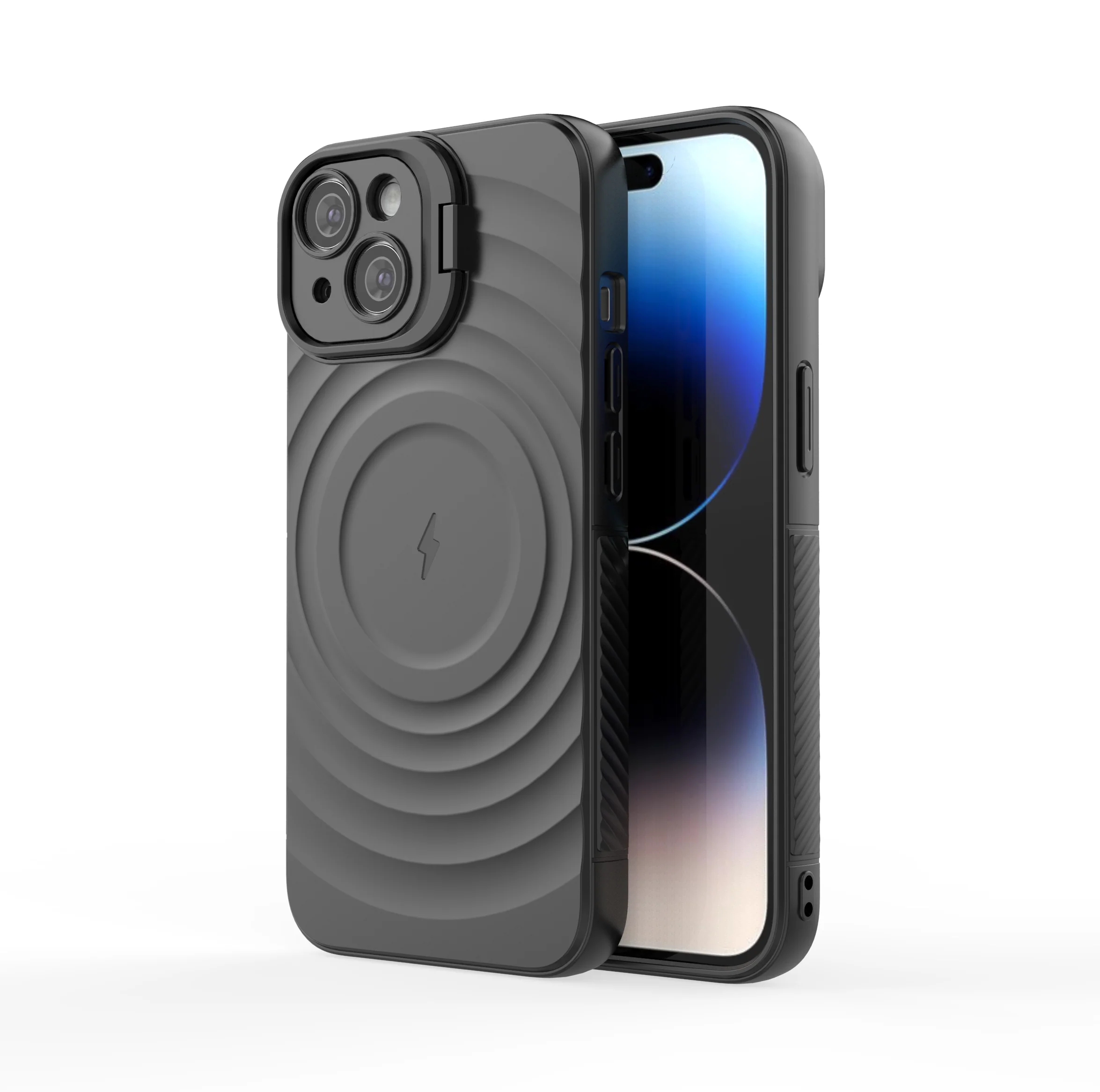 LuxuryKase Shockproof Case with Ripple Pattern | Inner Velvet Fabric Lining | Protective Cover & Wireless Charging Case for iPhone & Samsung Series - Image 7