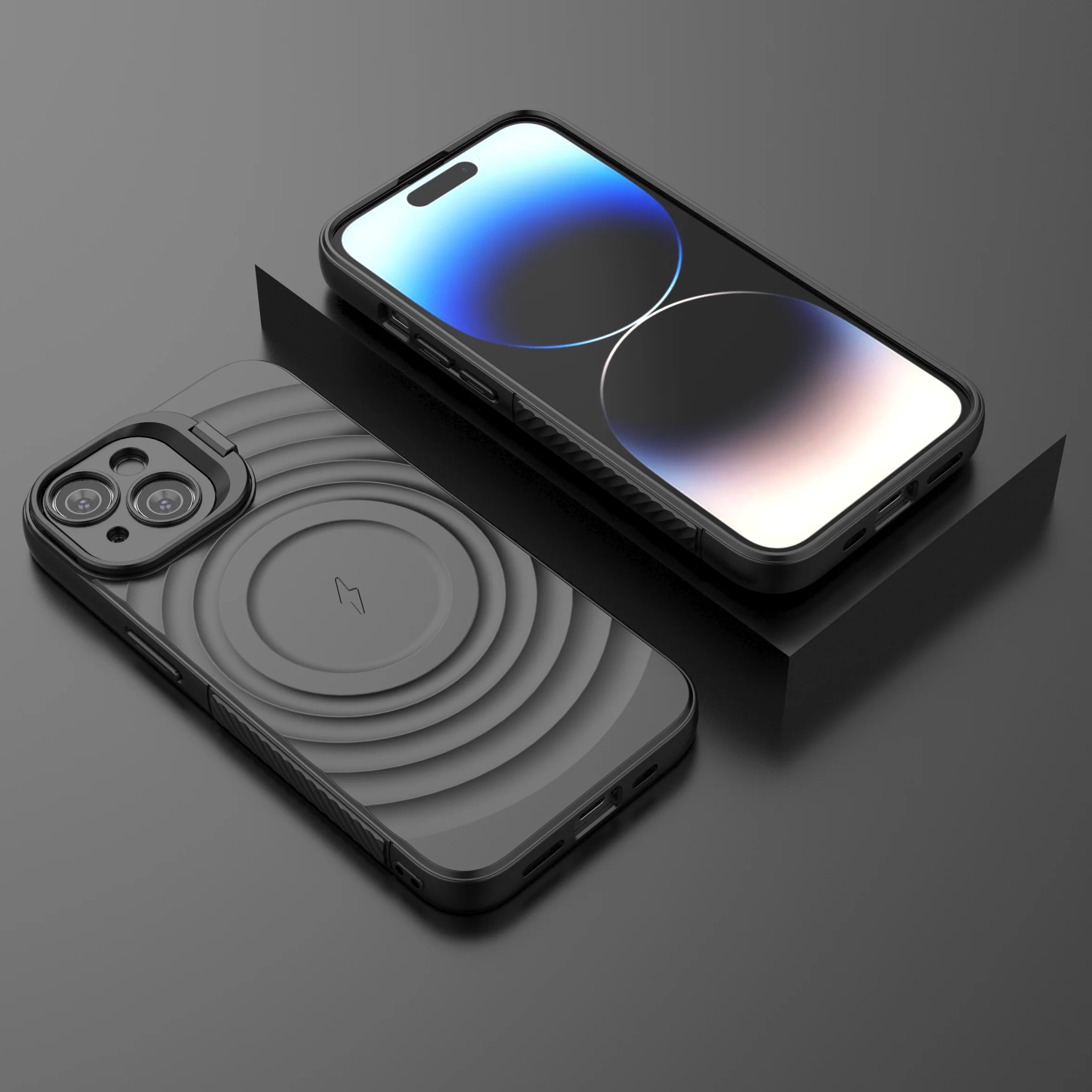 LuxuryKase Shockproof Case with Ripple Pattern | Inner Velvet Fabric Lining | Protective Cover & Wireless Charging Case for iPhone & Samsung Series - Image 9