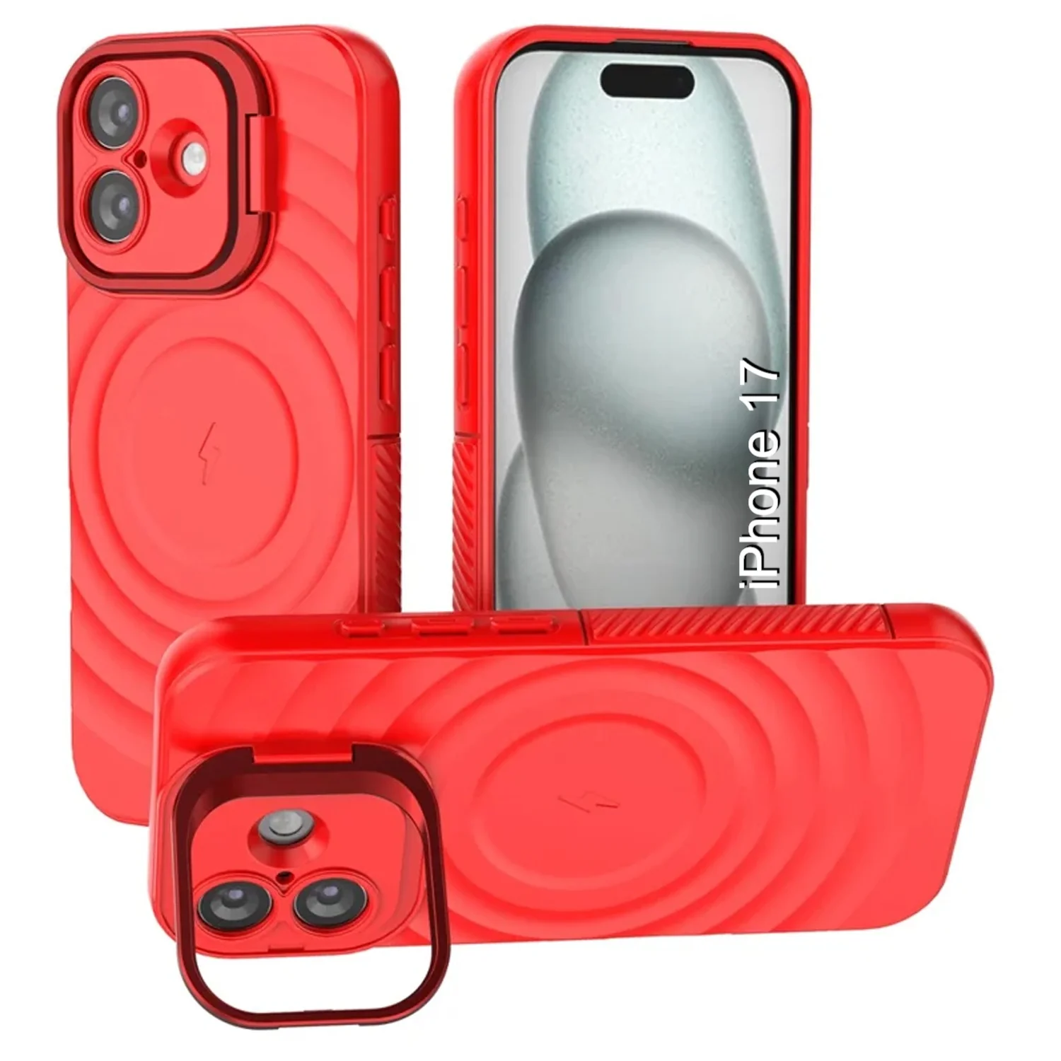 LuxuryKase Shockproof Case with Ripple Pattern | Inner Velvet Fabric Lining | Protective Cover & Wireless Charging Case for iPhone & Samsung Series - Image 92