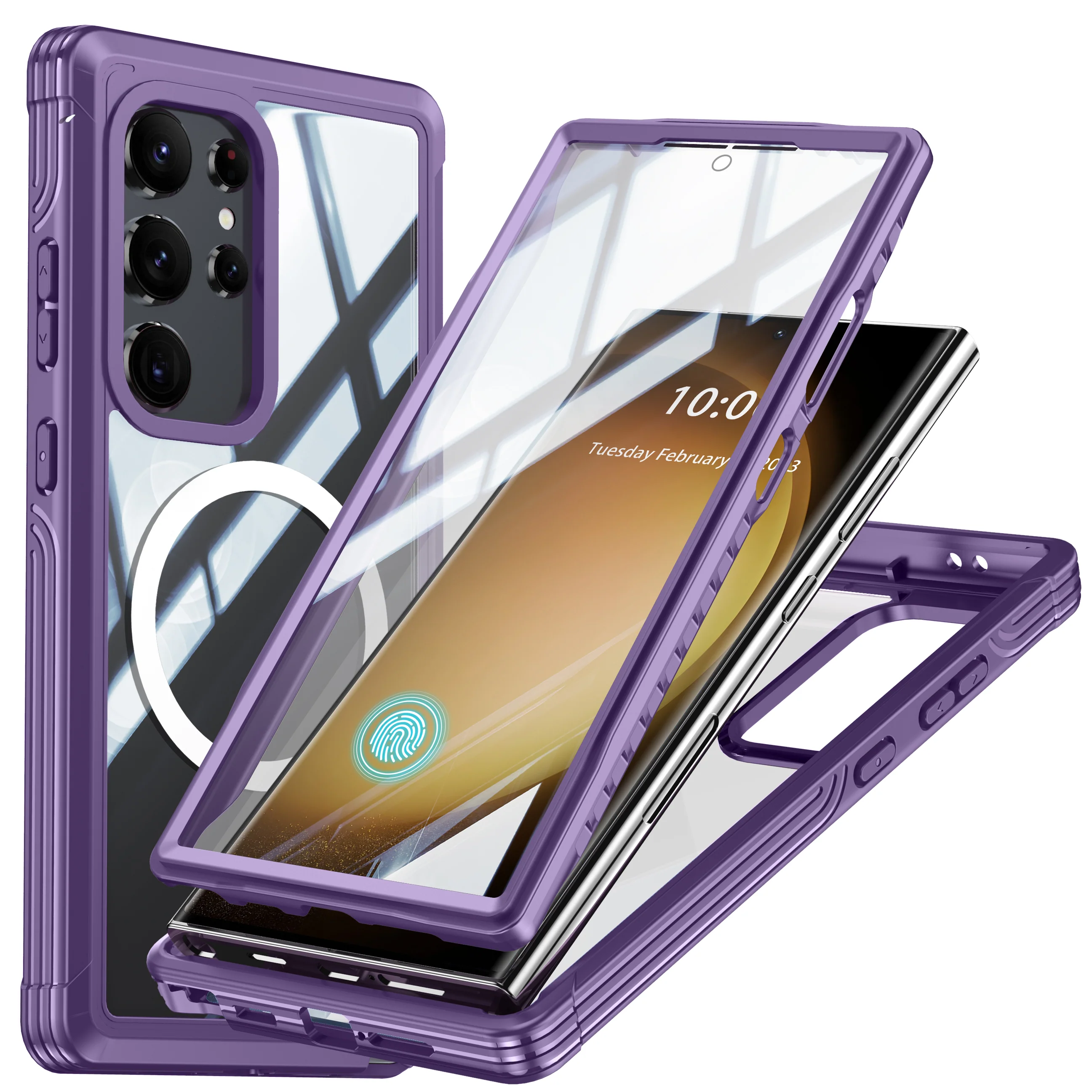 LuxuryKase Shockproof Front & Back Cover with Full Body Protection | Strong Grip | Camera & Screen Guard | Wireless Charging Support | Durable TPU+PC Design Cover For iPhone & Samsung Series - Image 31