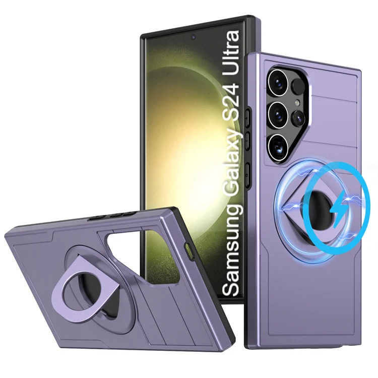 LuxuryKase Shockproof Rugged Back Cover | Heavy Duty Armor Case with MagSafe Compatible 360° Ring Holder | Finger Ring Kickstand | Drop Protection For iPhone & Samsung Series - Image 26
